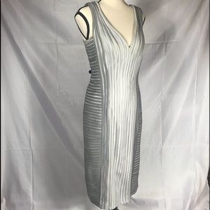 Tadashi Collection Silver/Grey Fitted Formal Dress